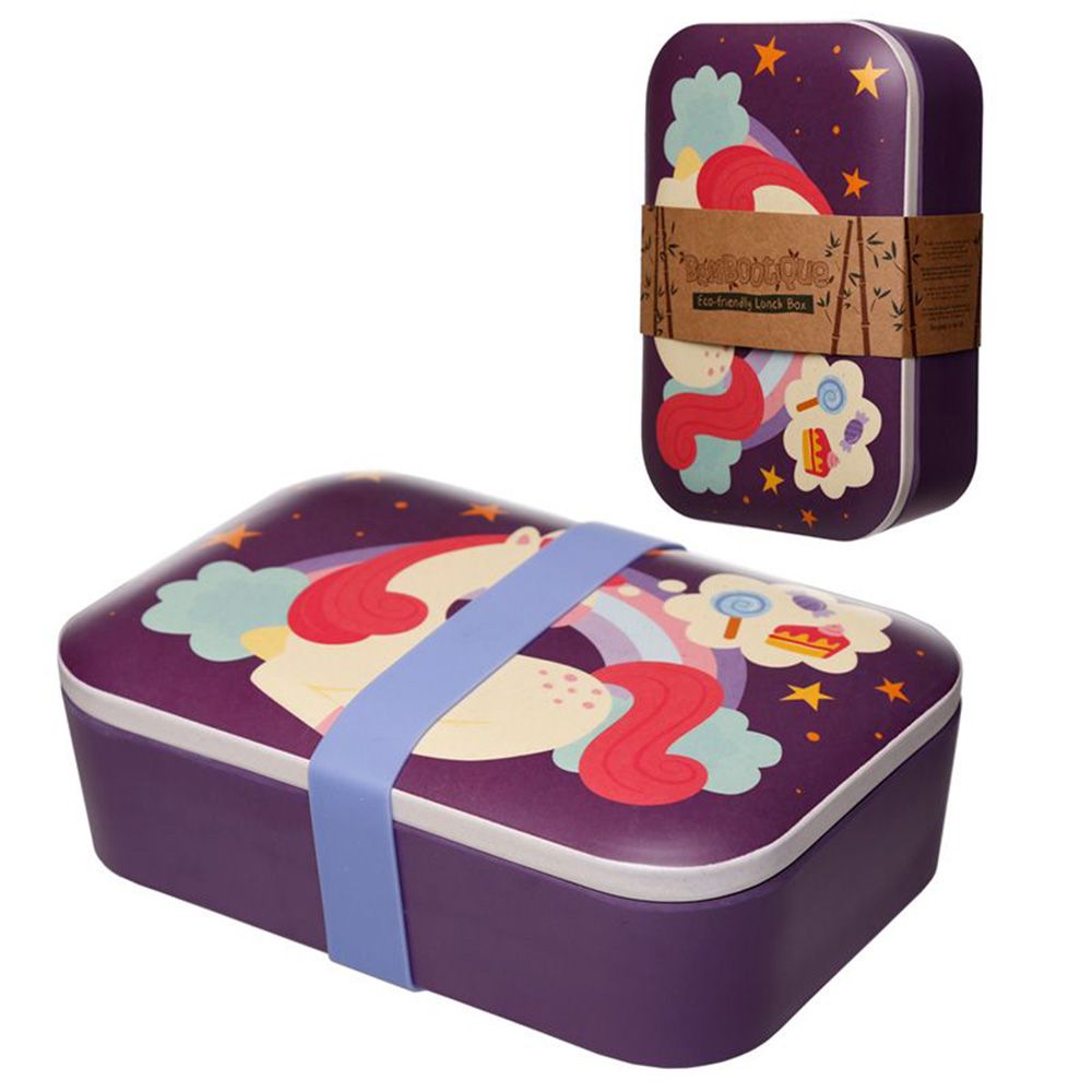 Puckator - Bambootique Unicorn Lunch Box - Purple