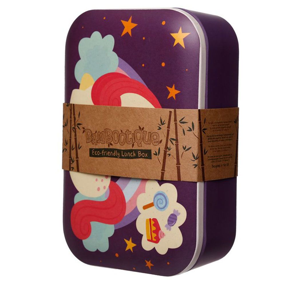 Puckator - Bambootique Unicorn Lunch Box - Purple