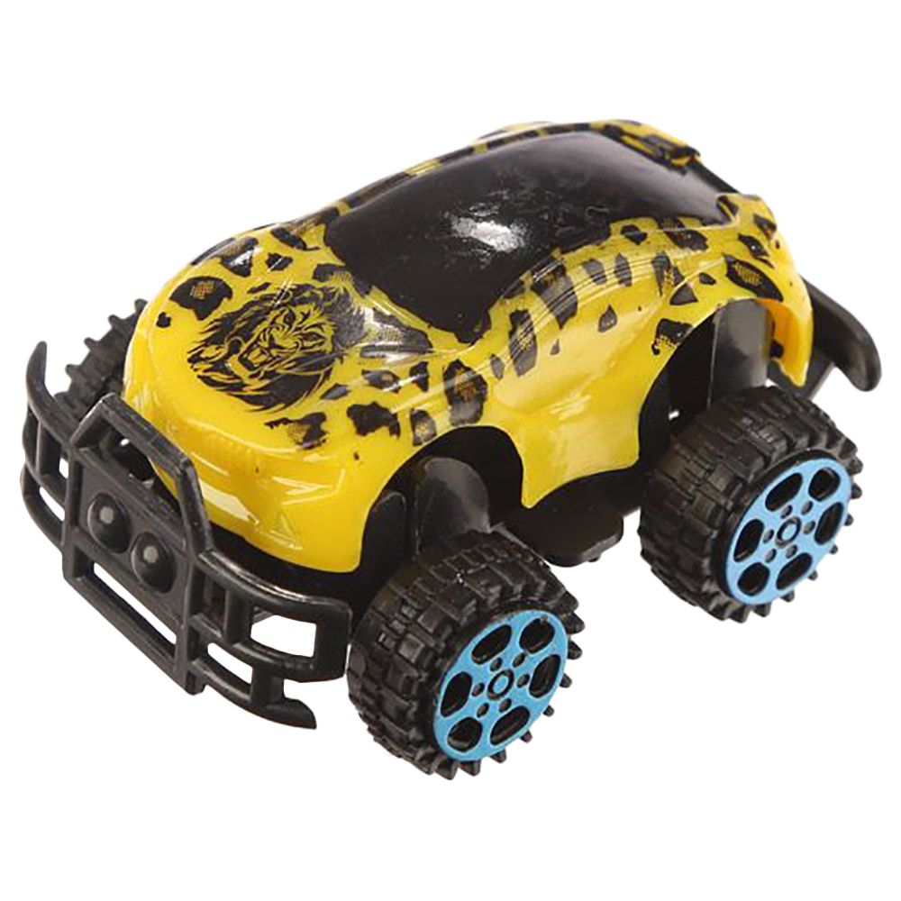 Puckator - Mini Jungle Pull Back Car - Yellow