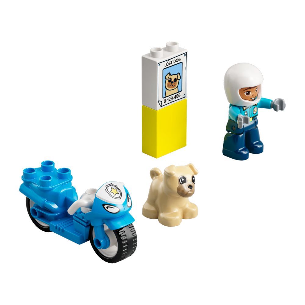 Lego - Duplo Rescue Police Motorcycle Building Kit - 5pcs