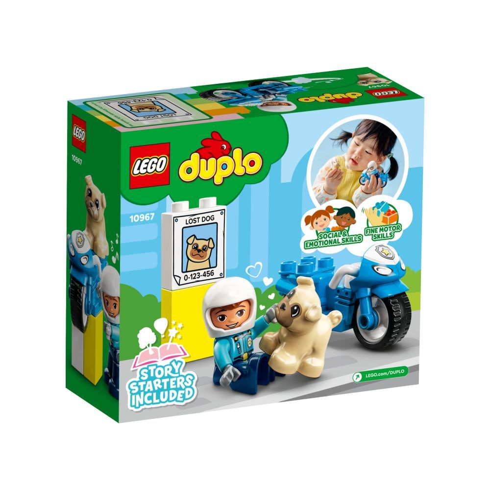 Lego - Duplo Rescue Police Motorcycle Building Kit - 5pcs