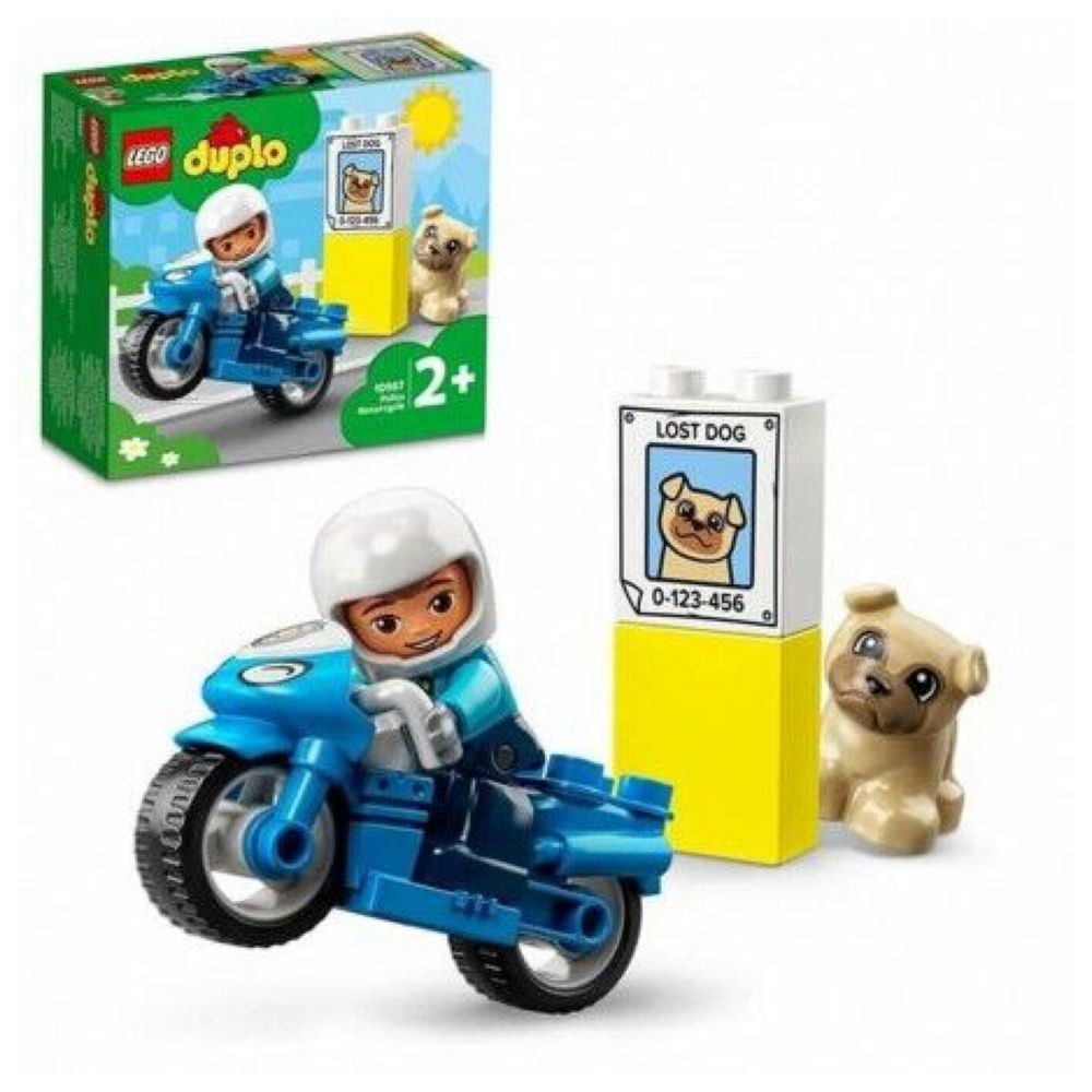 Lego - Duplo Rescue Police Motorcycle Building Kit - 5pcs