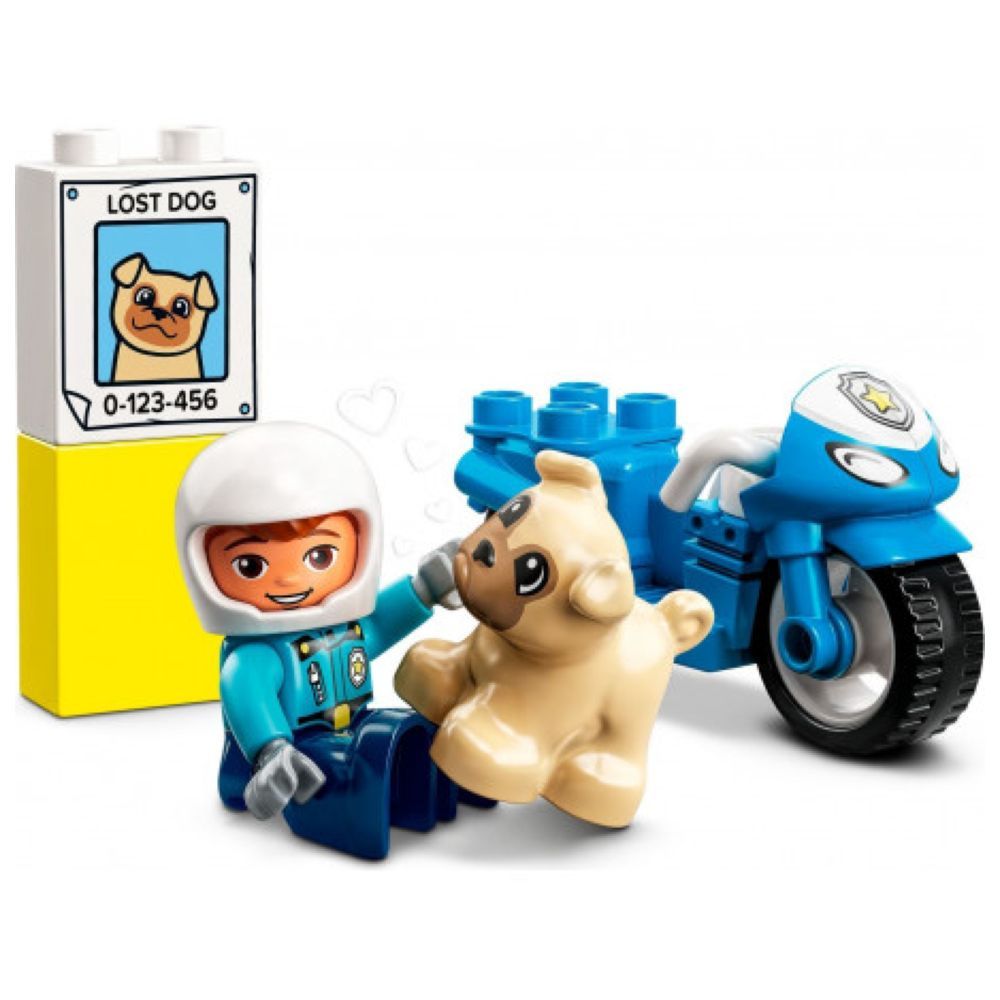 Lego - Duplo Rescue Police Motorcycle Building Kit - 5pcs