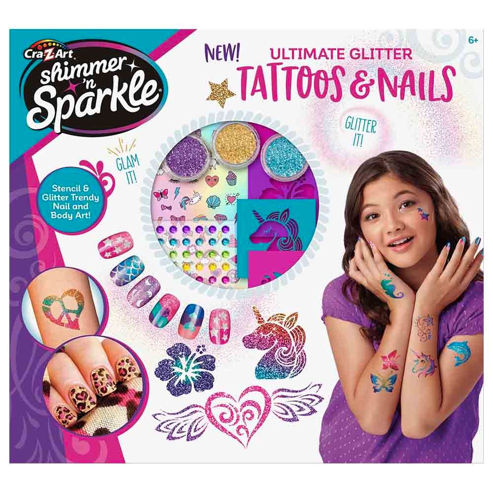 Shimmer 'N Sparkle - Nails & Body Tattoos Set