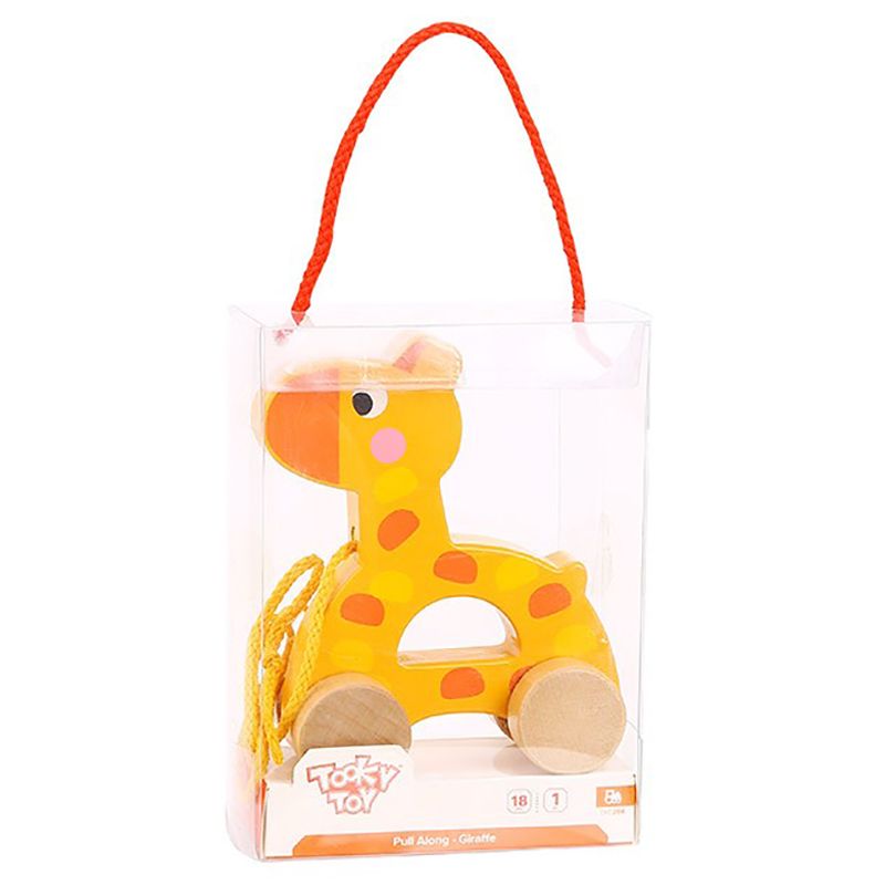 Tooky Toy - Wooden Giraffe Pull Along Toy