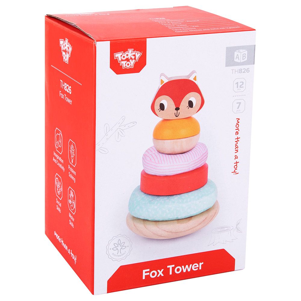 Tooky Toy - Wooden Fox Tower - 7pcs