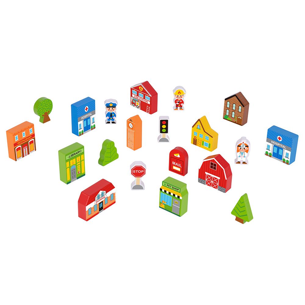 Tooky Toy - Town Play Set