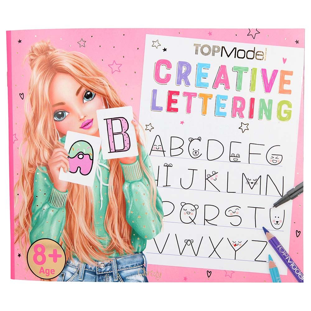 Topmodel - Creative Lettering Colouring Book