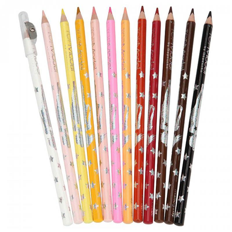 Topmodel - Coloured Pencil Set (Skin And Hair Colours)