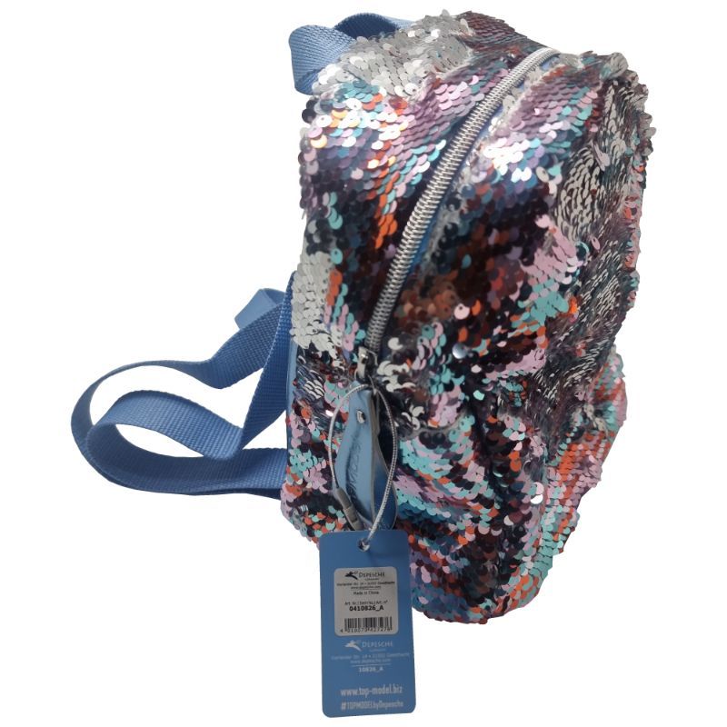 Topmodel - Backpack Reversible Sequins - Blue