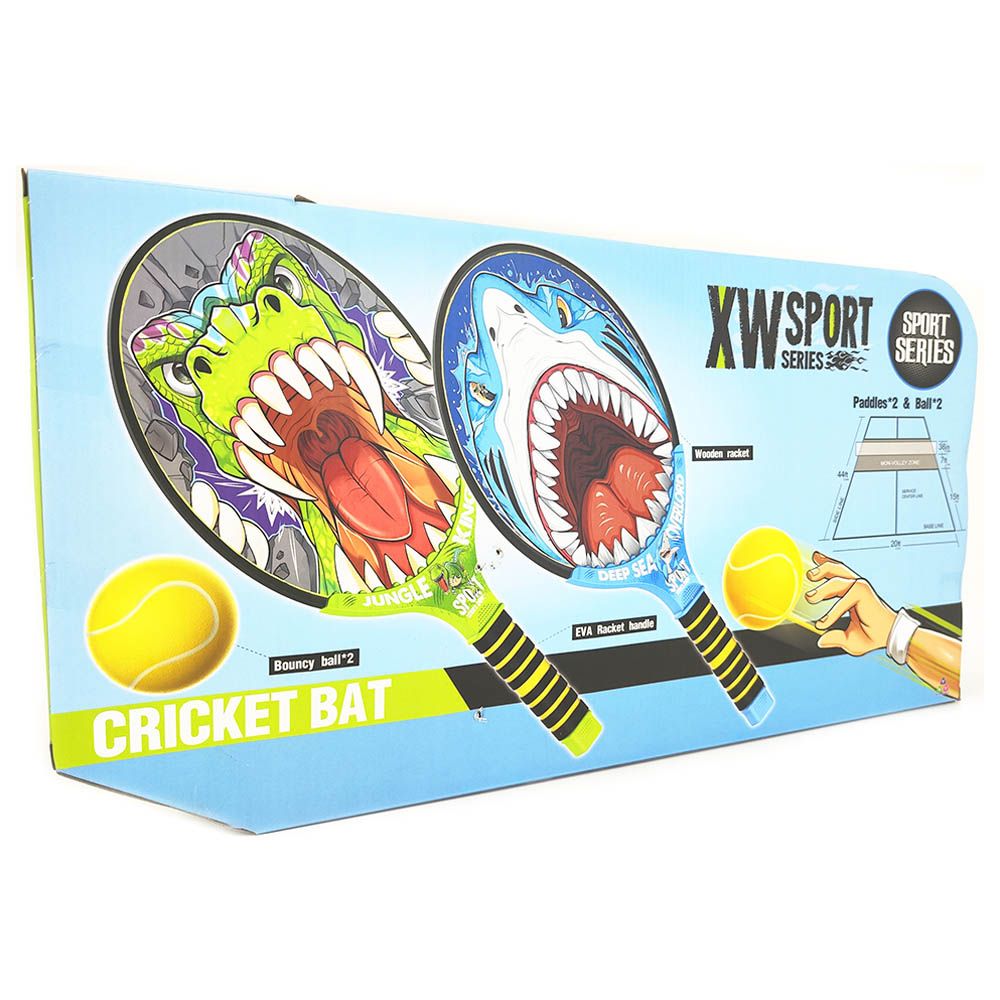 TTC - Sports Cricket Set w/ 2 Paddles & Ball