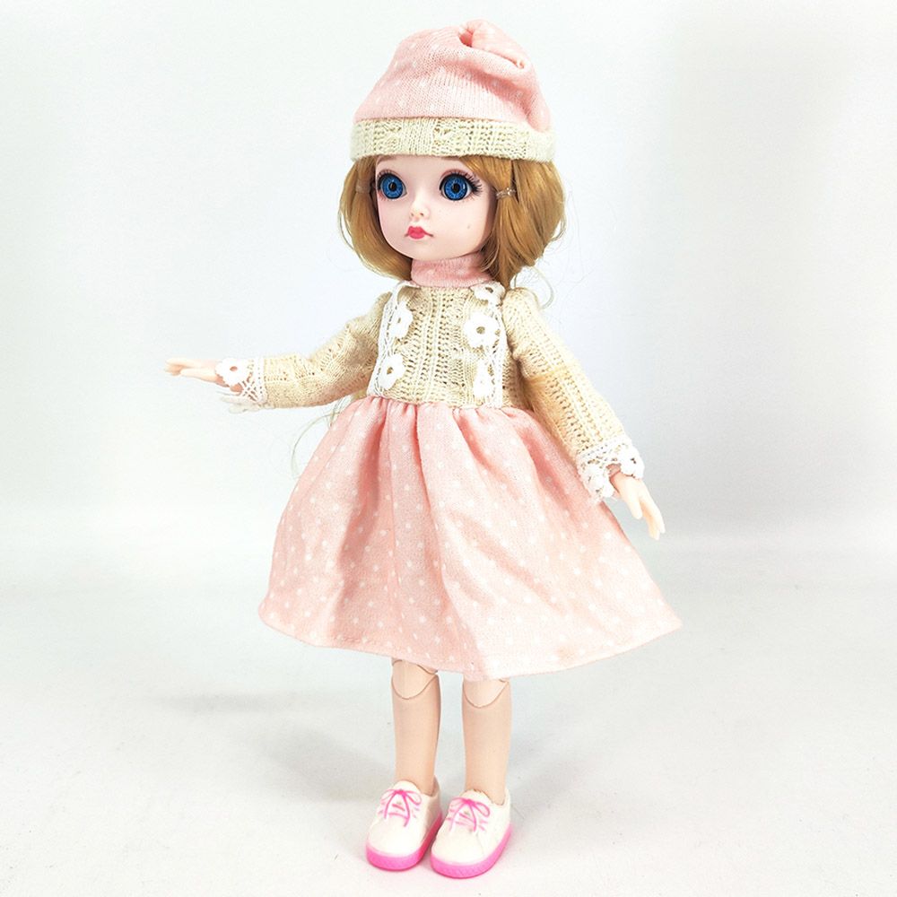 Bonnie - Deluxe Fashion Doll Peach & Beige Baloon Dress - 12-inch