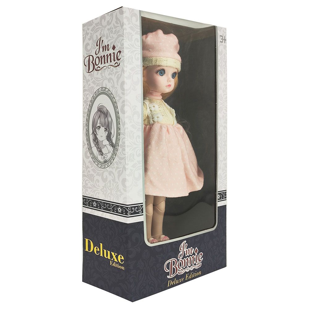 Bonnie - Deluxe Fashion Doll Peach & Beige Baloon Dress - 12-inch