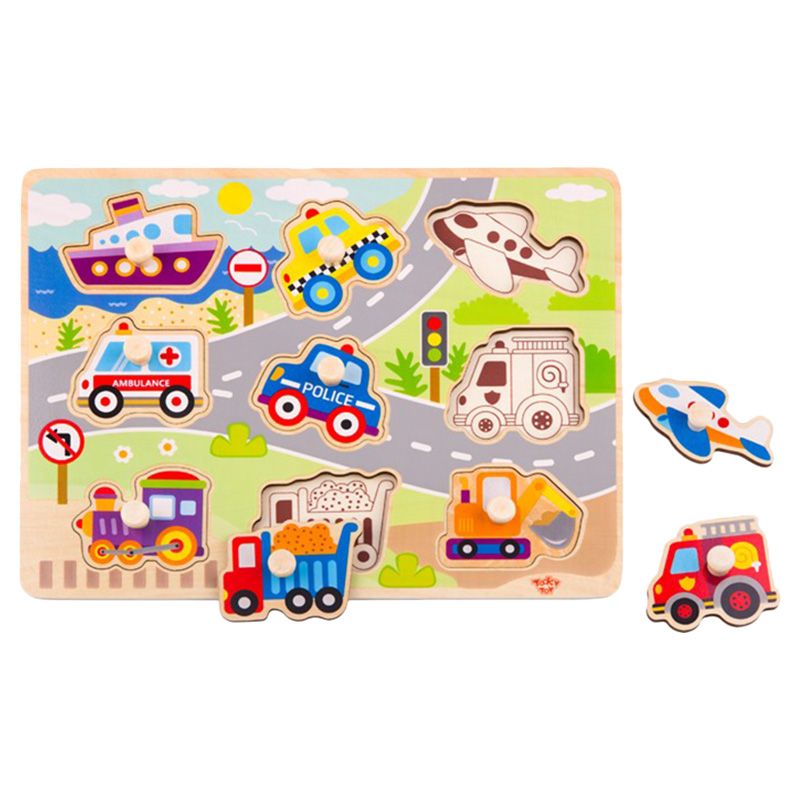 Tooky Toy - Wooden Vehicle/Transportation Puzzle