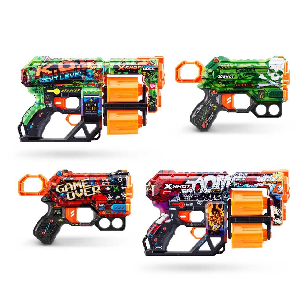 X-Shot - Skins Double Dread Double Menace Dart Blaster Combo Pack