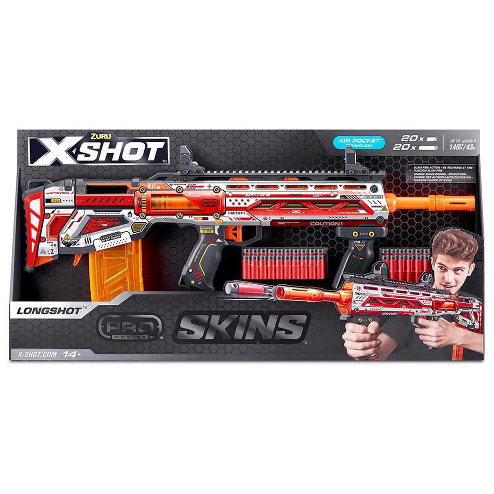 X-Shot - Skins Pro S1 Sinister Longshot Blaster w/ 20 Darts