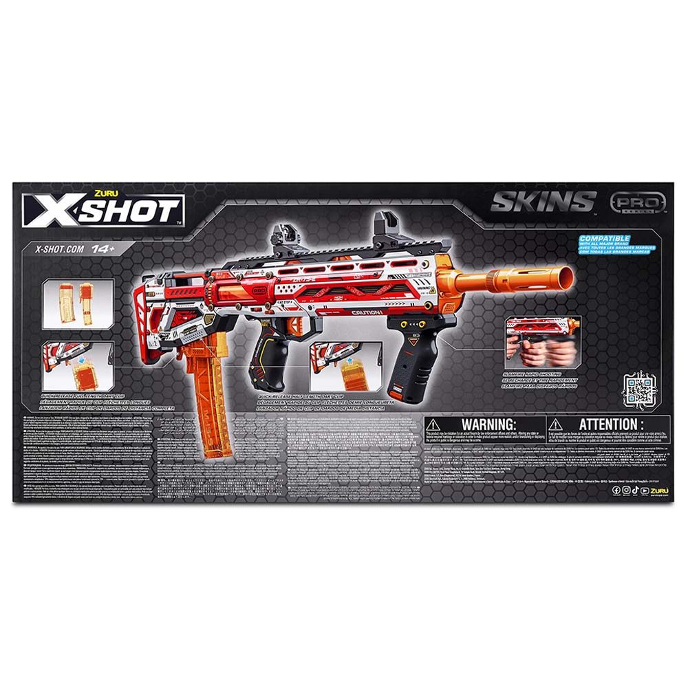 X-Shot - Skins Pro S1 Sinister Longshot Blaster w/ 20 Darts