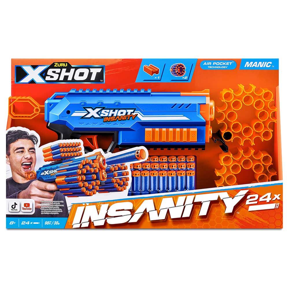 X-Shot - Insanity Manic Blaster w/ 46 Darts