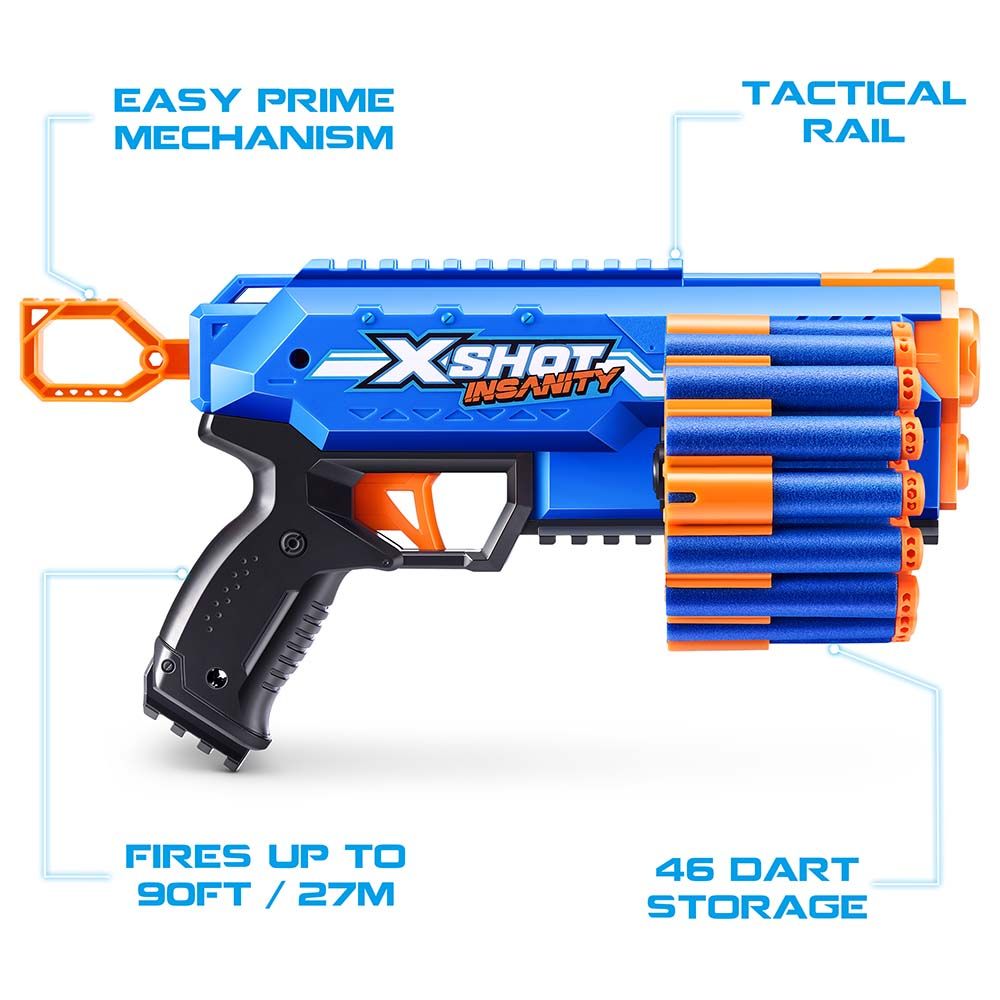 X-Shot - Insanity Manic Blaster w/ 46 Darts