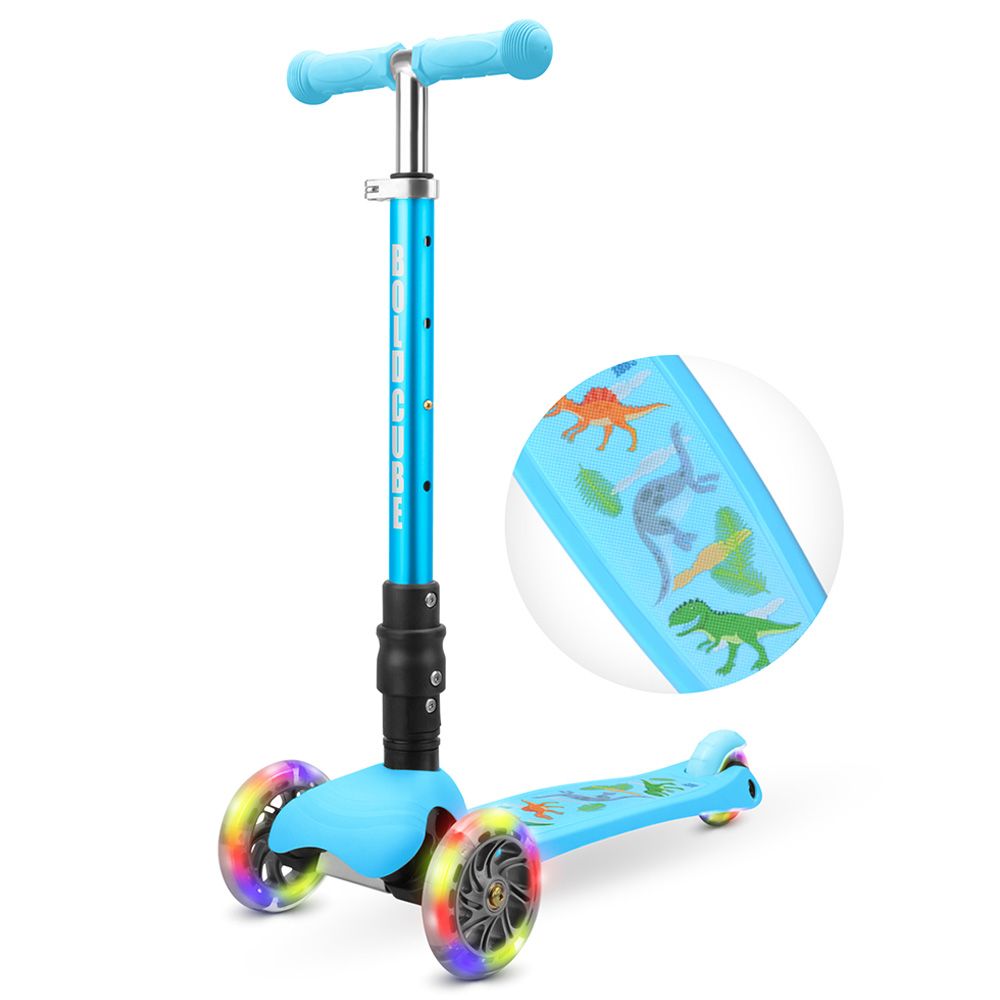 Boldcube - 3 Wheel Scooter Folding Teeny - Dinosaur - Blue