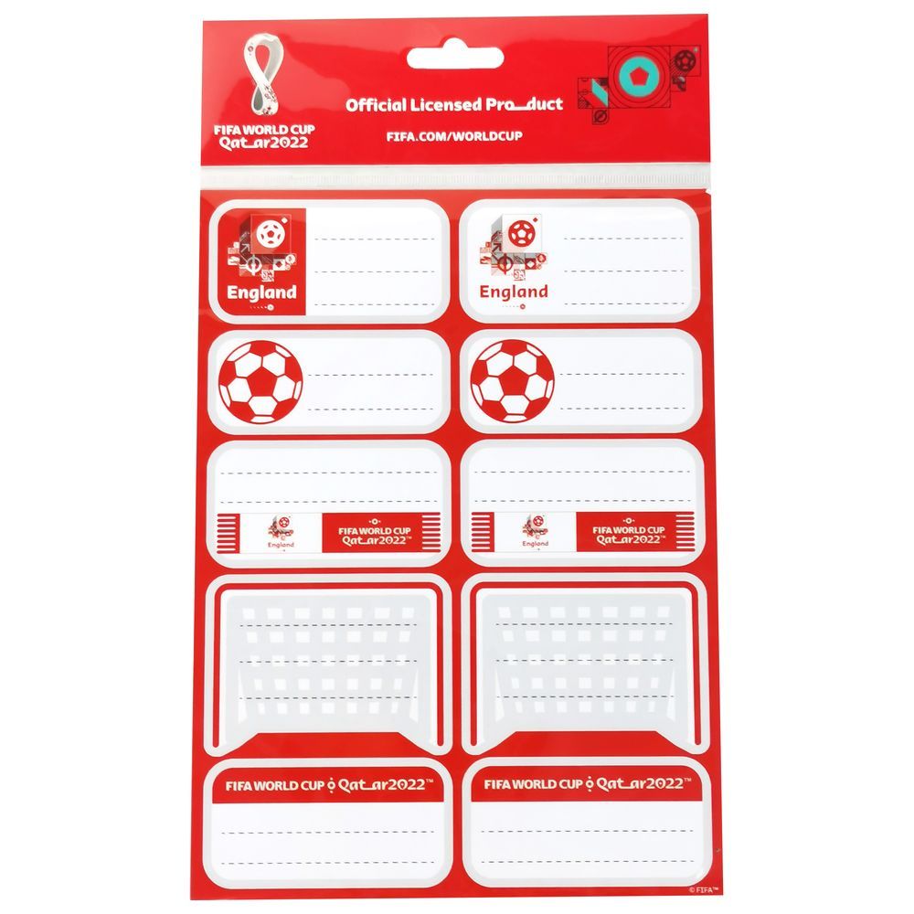 Fifa - 2022 Country Name Label Sticker Sheets Pack of 2 - England