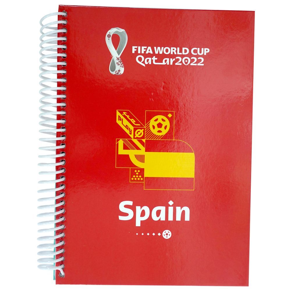 Fifa - 2022 Country A5 Hard Cover Spiral Notebook 60 Sheets - Spain