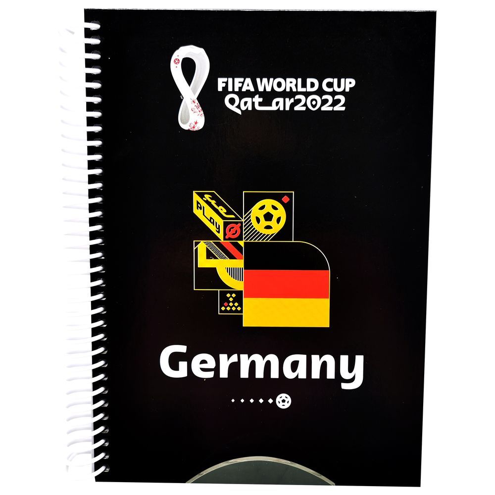 Fifa - 2022 Country A5 Hard Cover Spiral Notebook 60 Sheets - Germany