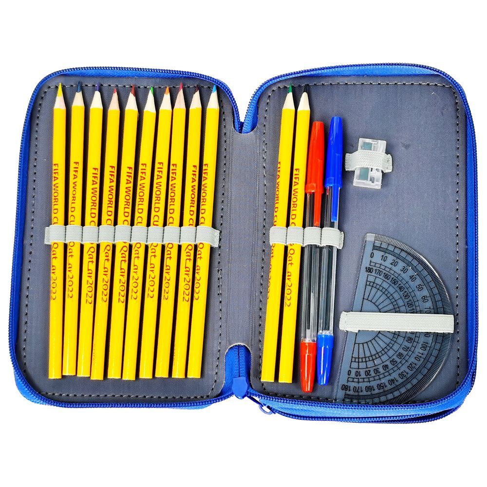 Fifa - 2022 Country Double Decker Pencil Case w/ Stationary - Brazil