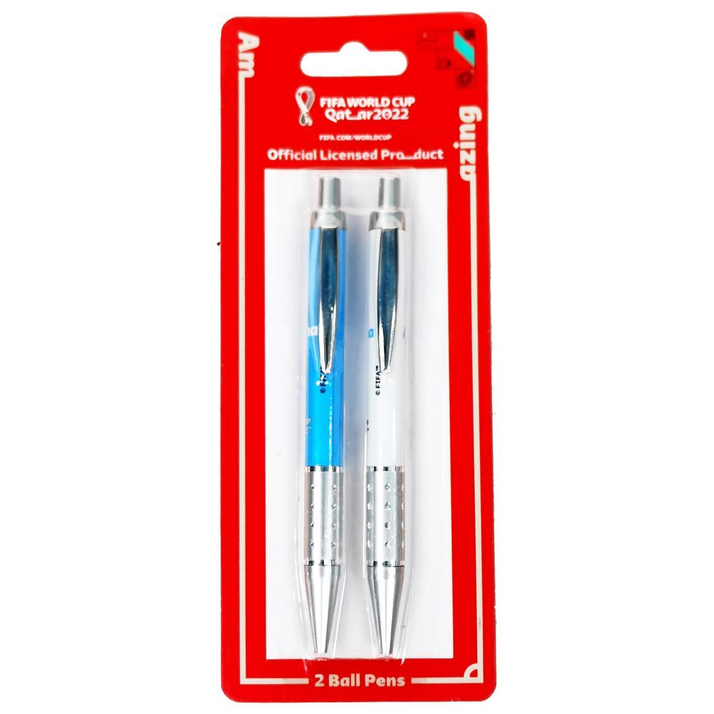 Fifa - 2022 Country Retractable Ball Pen Set 2pcs - Argentina