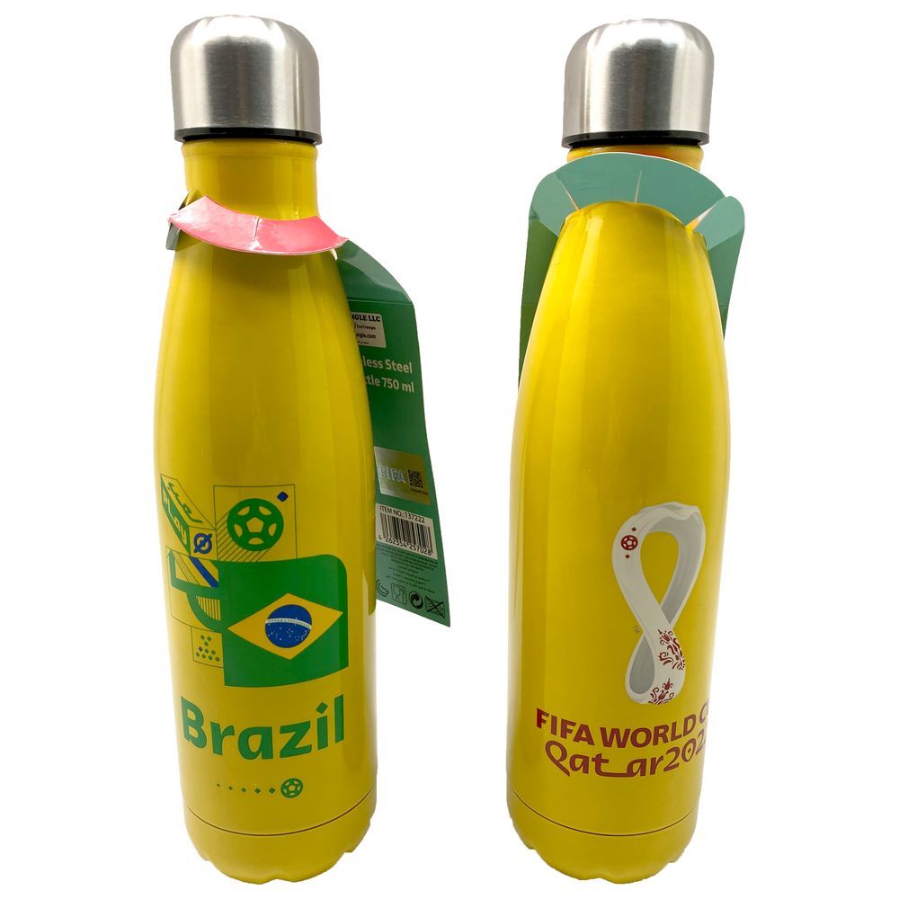 Fifa - 2022 Country Thermos Stainless Steel Bottle 750ml - Brazil