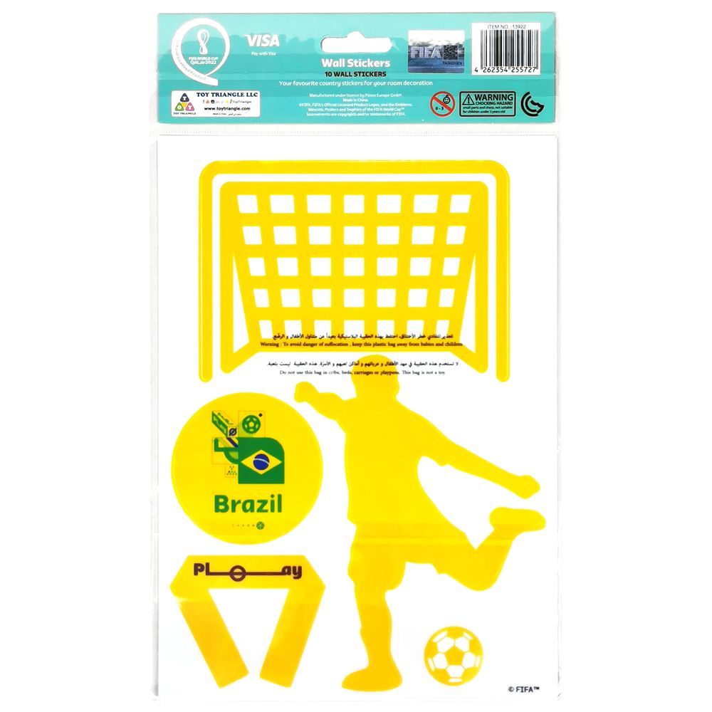 Fifa - 2022 Country Wall Stickers 10pcs - Brazil