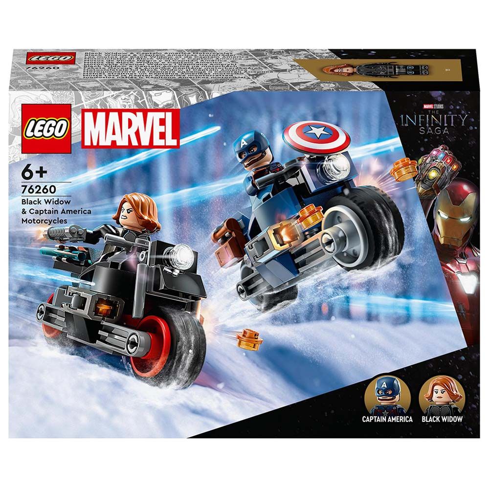 Lego - Black Widow & Captain America Motorcycles Playset