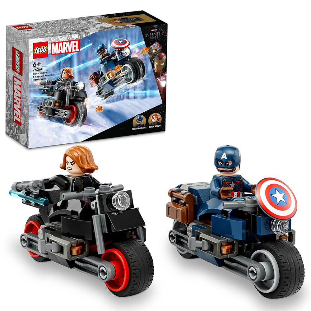 Lego - Black Widow & Captain America Motorcycles Playset