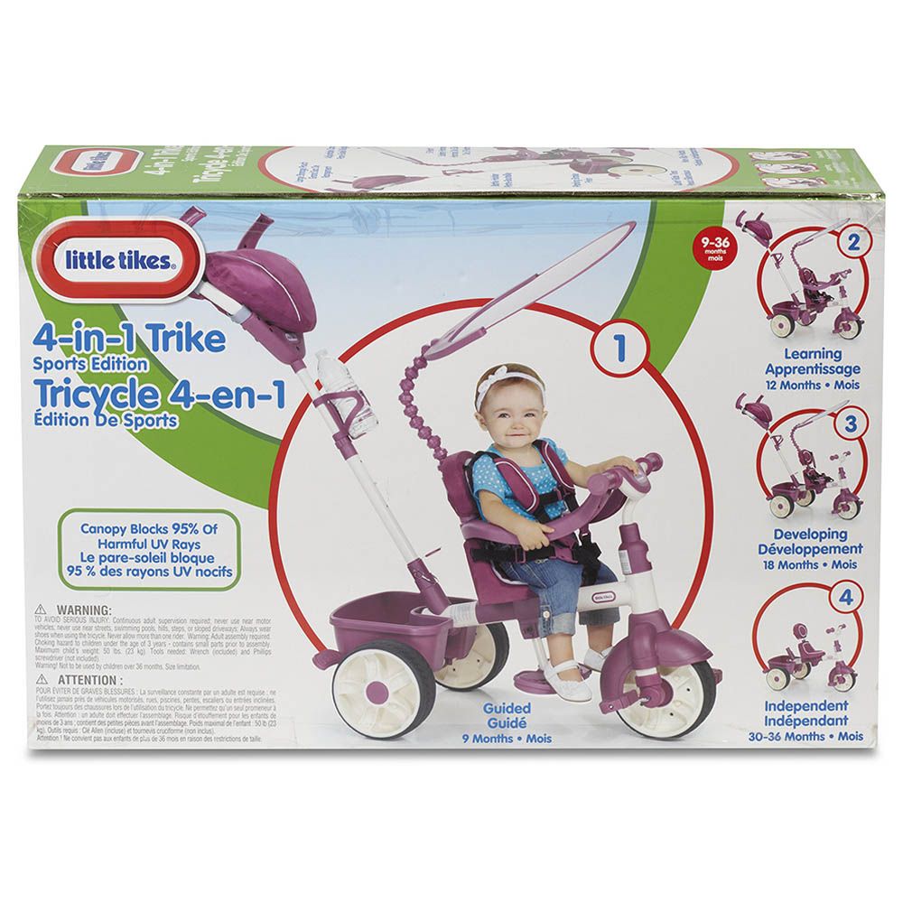 Little Tikes - 4-In-1 Trike Sports Edition - Pink/ White