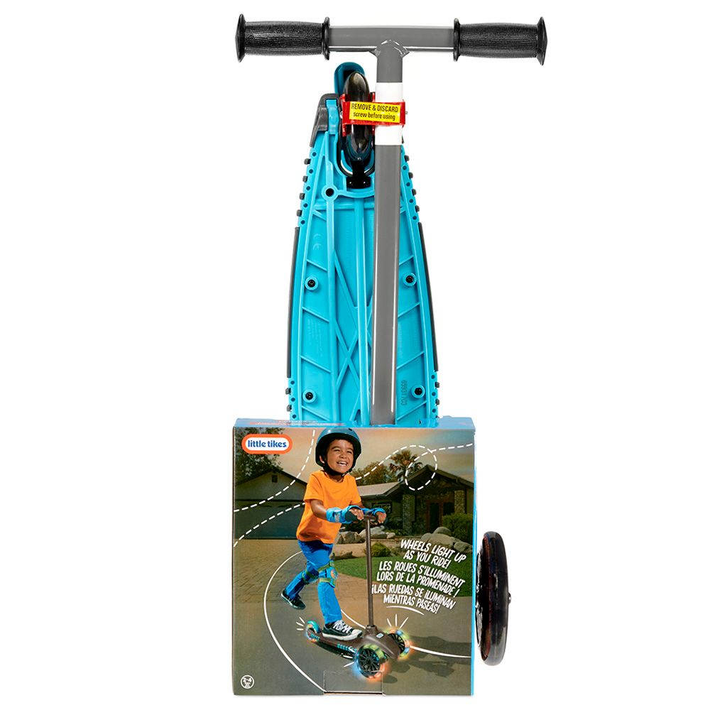 Little Tikes - Lean To Turn Scooter With Lights - Teal/Grey