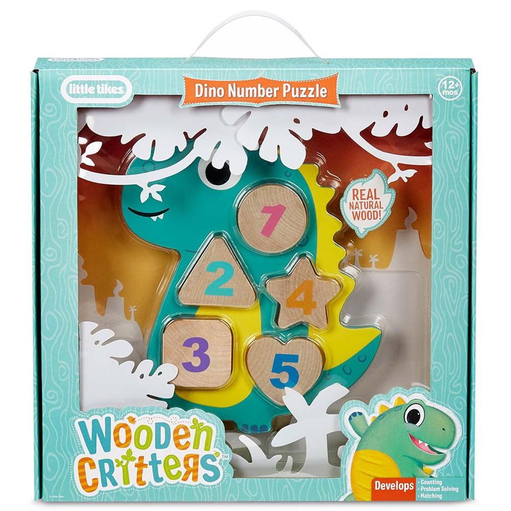 Little Tikes - Wooden Critters Number Puzzle - Dino