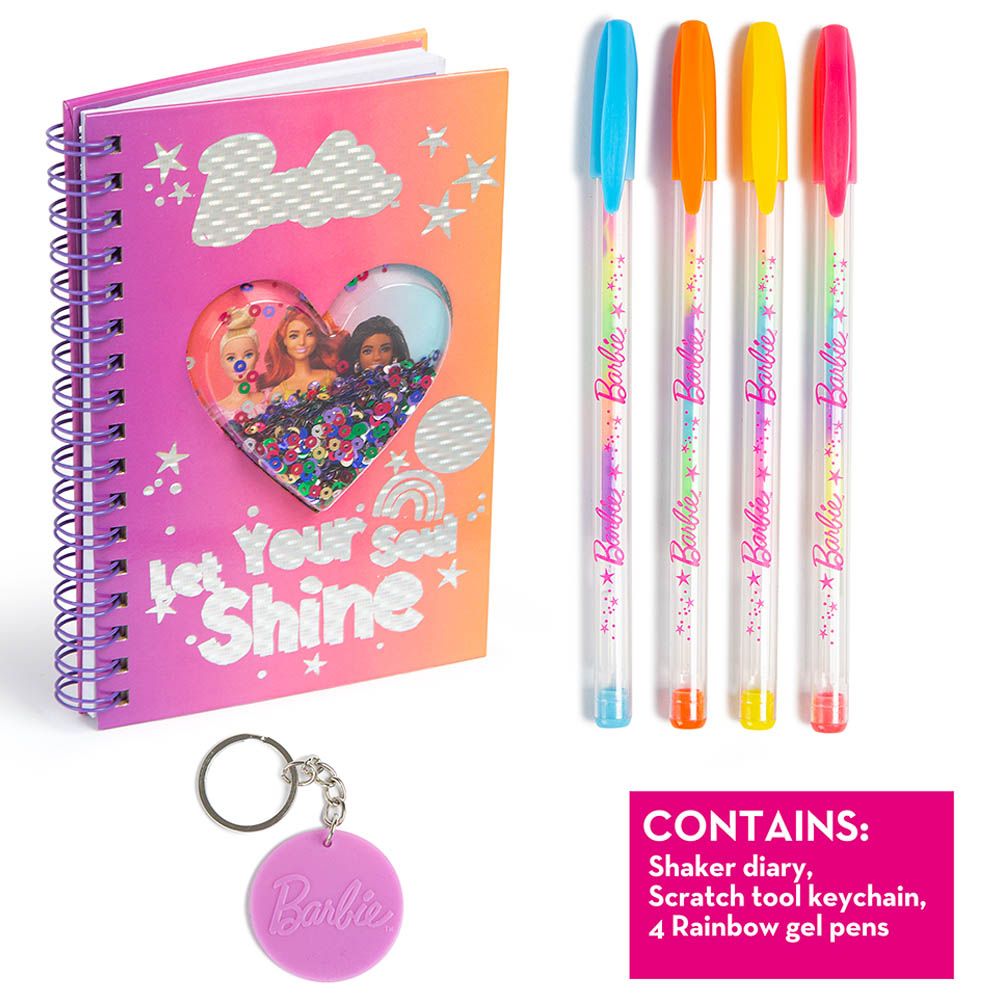 Barbie - Colour Reveal Shaker Diary Craft Set