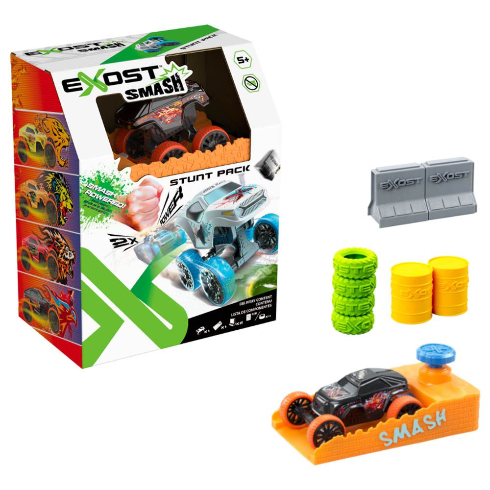 Exost - Smash N Go Stunt Battle Car Pack - Color May Vary