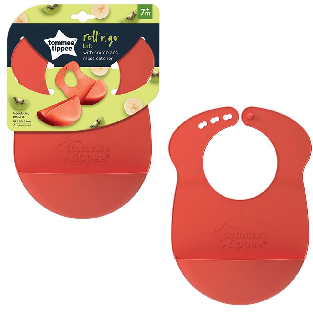 Tommee Tippee  Roll n Go Bib Orange