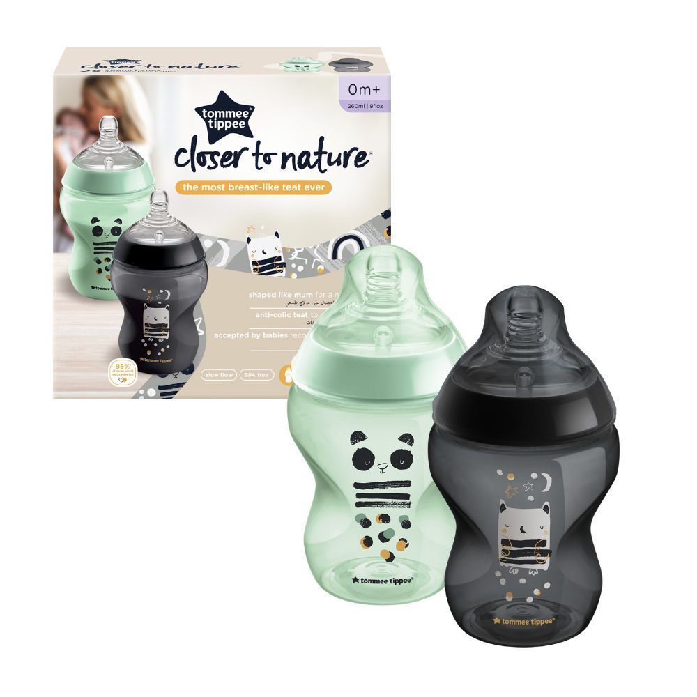 Tommee Tippee - Closer to Nature Feeding Bottle 260ml - Olie - 2 pcs