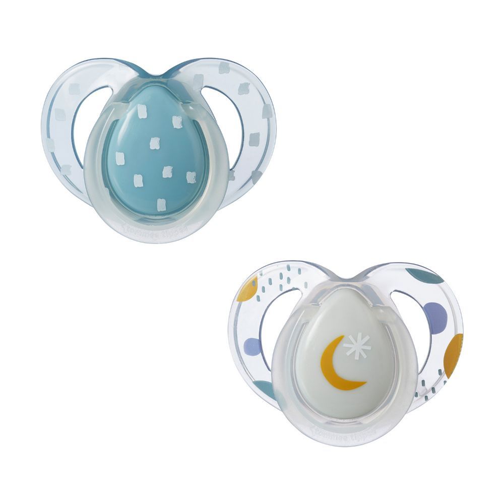 Tommee Tippee - Night Time Soother Pack of 2 - 6-18M - Blue Moon