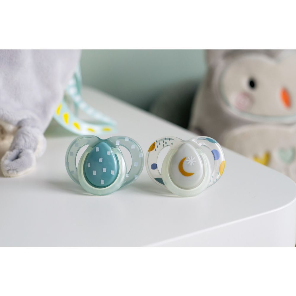 Tommee Tippee - Night Time Soother Pack of 2 - 6-18M - Blue Moon