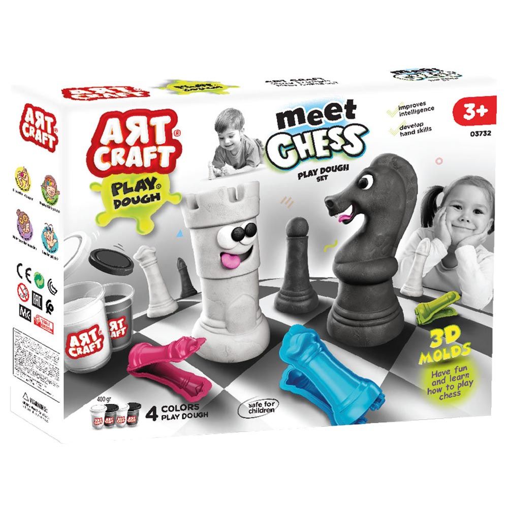 Dede Toys - Artcraft Meet Chess Play Dough Set - 11pcs