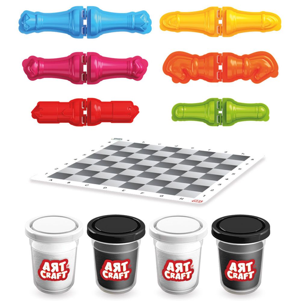 Dede Toys - Artcraft Meet Chess Play Dough Set - 11pcs