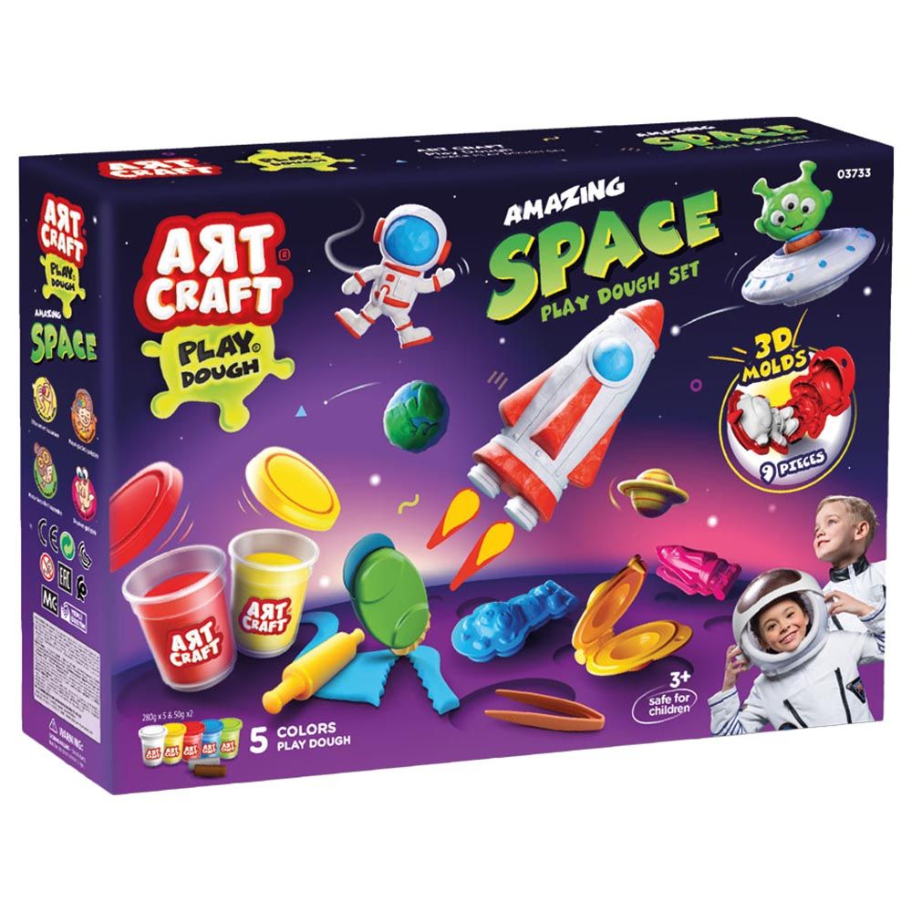 Dede Toys - Artcraft Amazing Space Play Dough Set - 14pcs