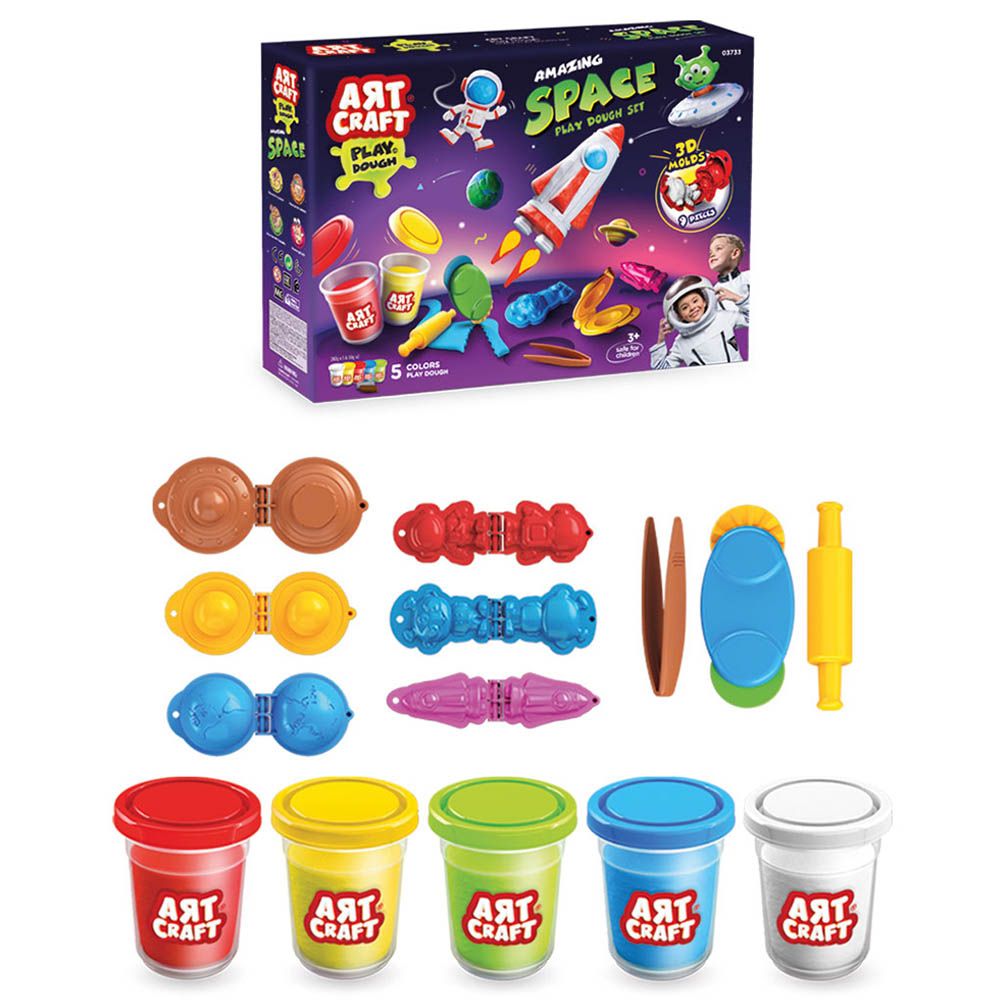 Dede Toys - Artcraft Amazing Space Play Dough Set - 14pcs