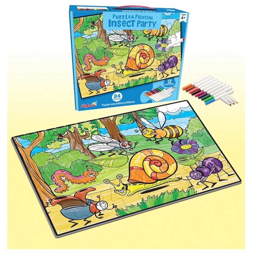 Tu Sun - Puzzle And Painting Insect Party II 24pcs