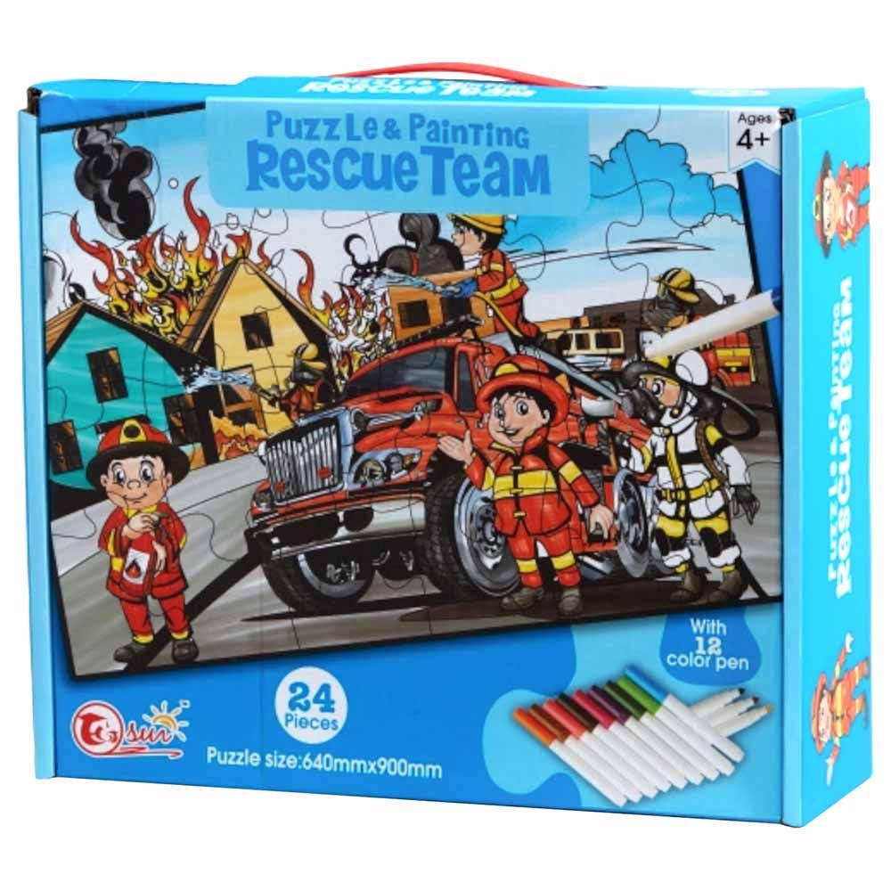 Tu Sun - Puzzle And Painting Rescue Team 24pcs