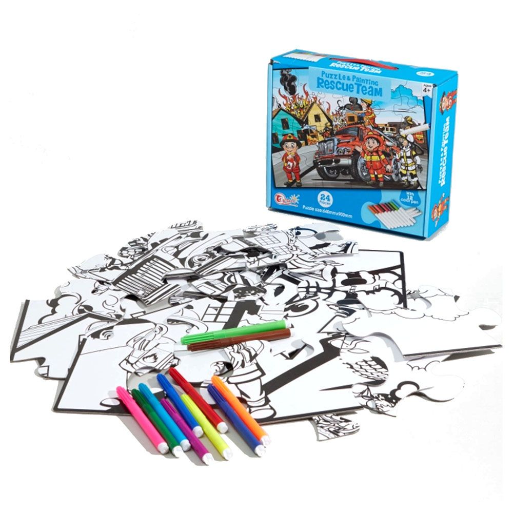 Tu Sun - Puzzle And Painting Rescue Team 24pcs