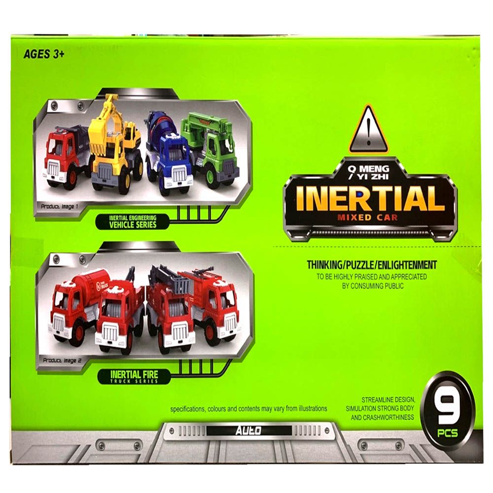 Haj - Inertial Engineering And Fire Vehicle Set - 8pcs